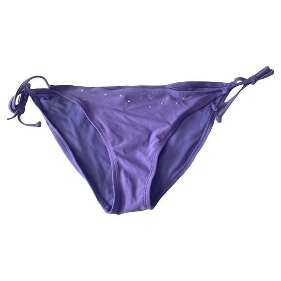 Xhilaration Womens Swim Large Bikini Bottom Tie-Side Purple Hipster Swimsuit - Picture 1 of 5